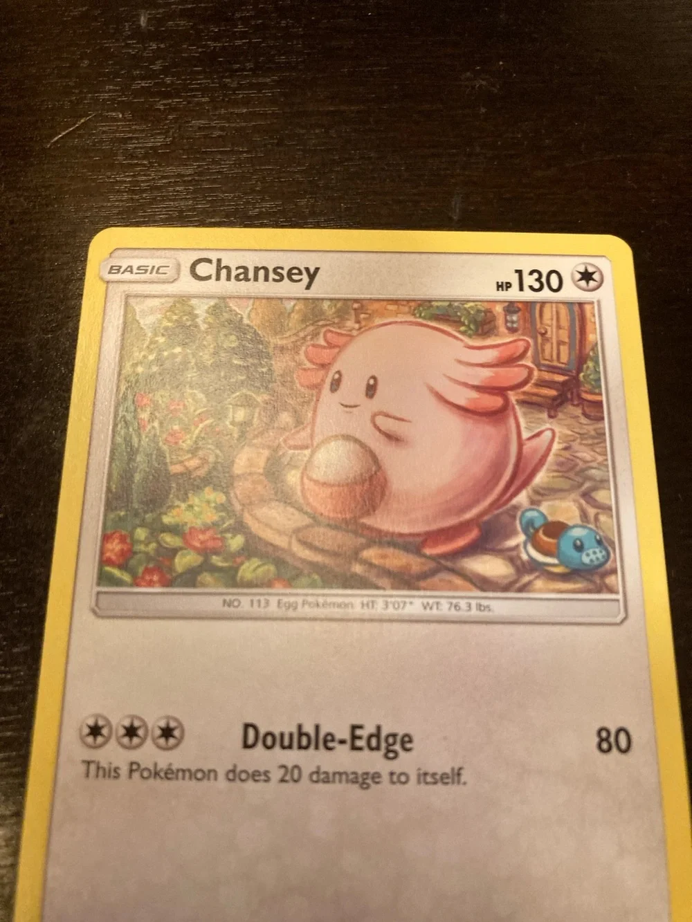Pokemon Chansey Trading Card - Pink & Yellow